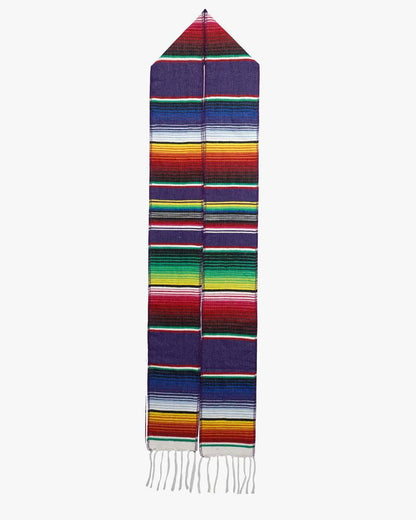 Mexican Serape Graduation Stole with White Tassel - 7 Colors Available - Graduation Seller