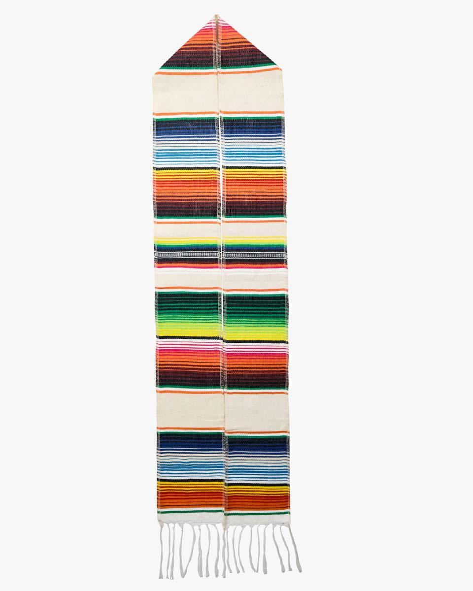 Mexican Serape Graduation Stole with White Tassel - 7 Colors Available - Graduation Seller