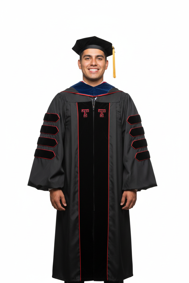 Texas Tech Doctoral Regalia 模特展示图