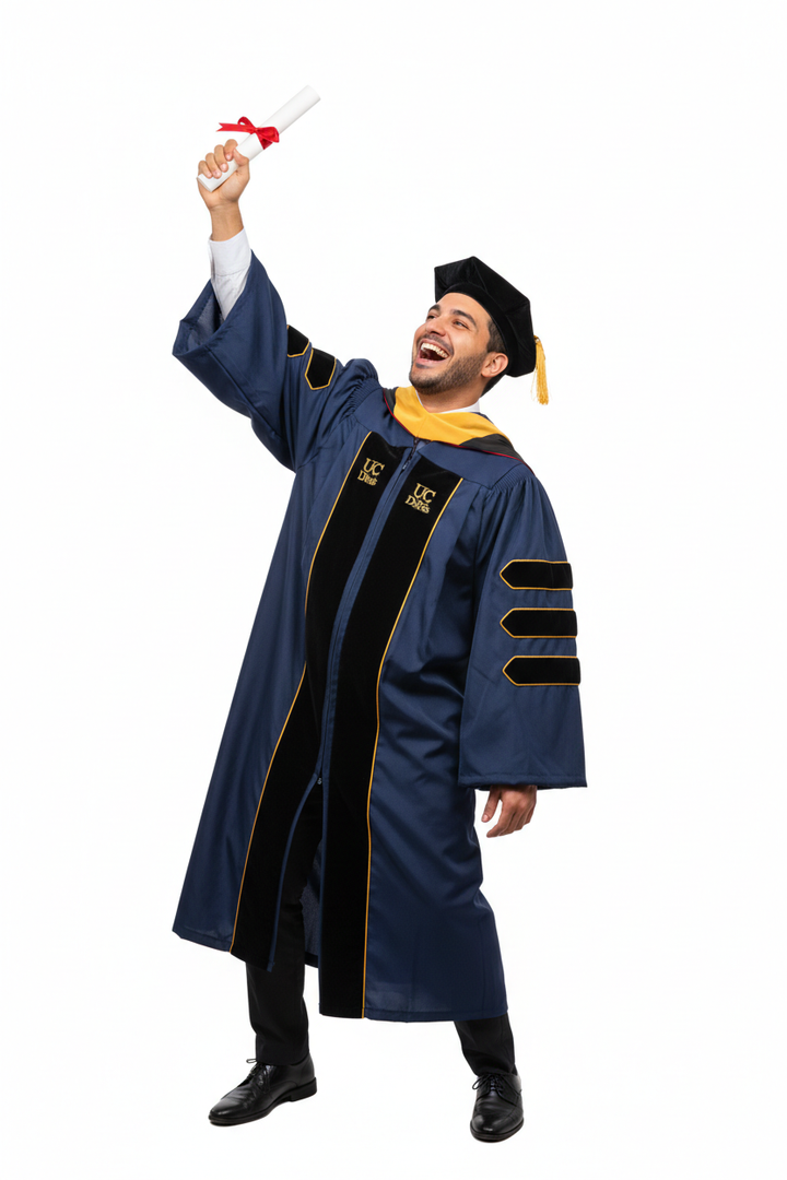 UC Davis Doctoral Regalia 模特展示图