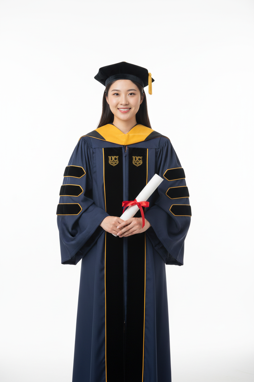 UC Irvine Doctoral Regalia 模特展示图