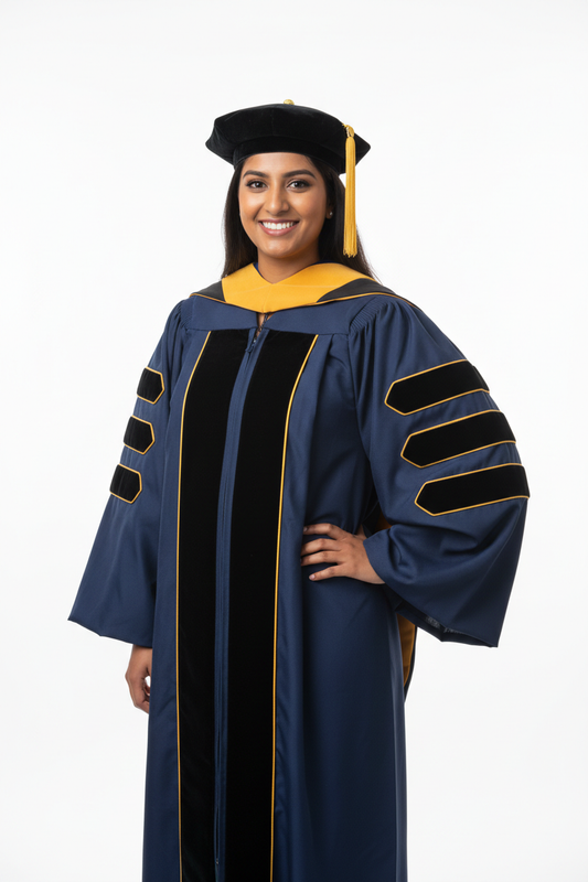 UC Riverside Doctoral Regalia 模特展示图