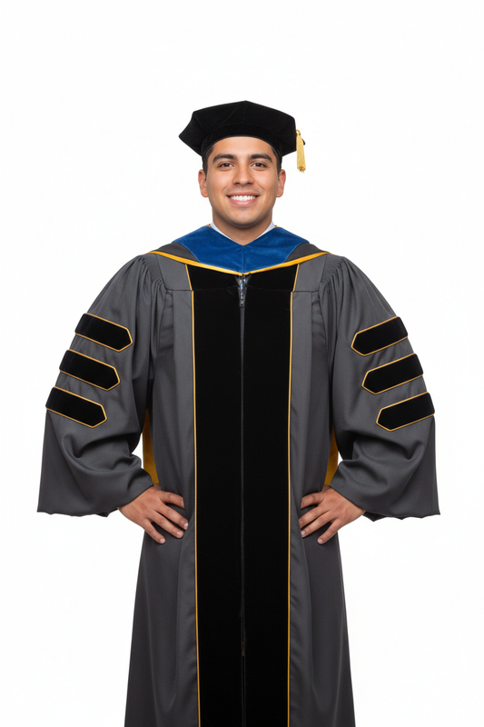 UCLA Classic Doctoral Regalia Package 模特展示图