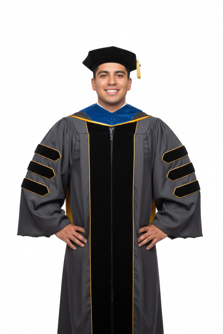 UCLA Classic Doctoral Regalia Package 模特展示图