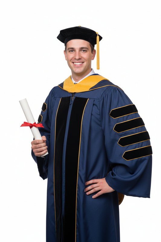 UCLA Doctoral Regalia 模特展示图