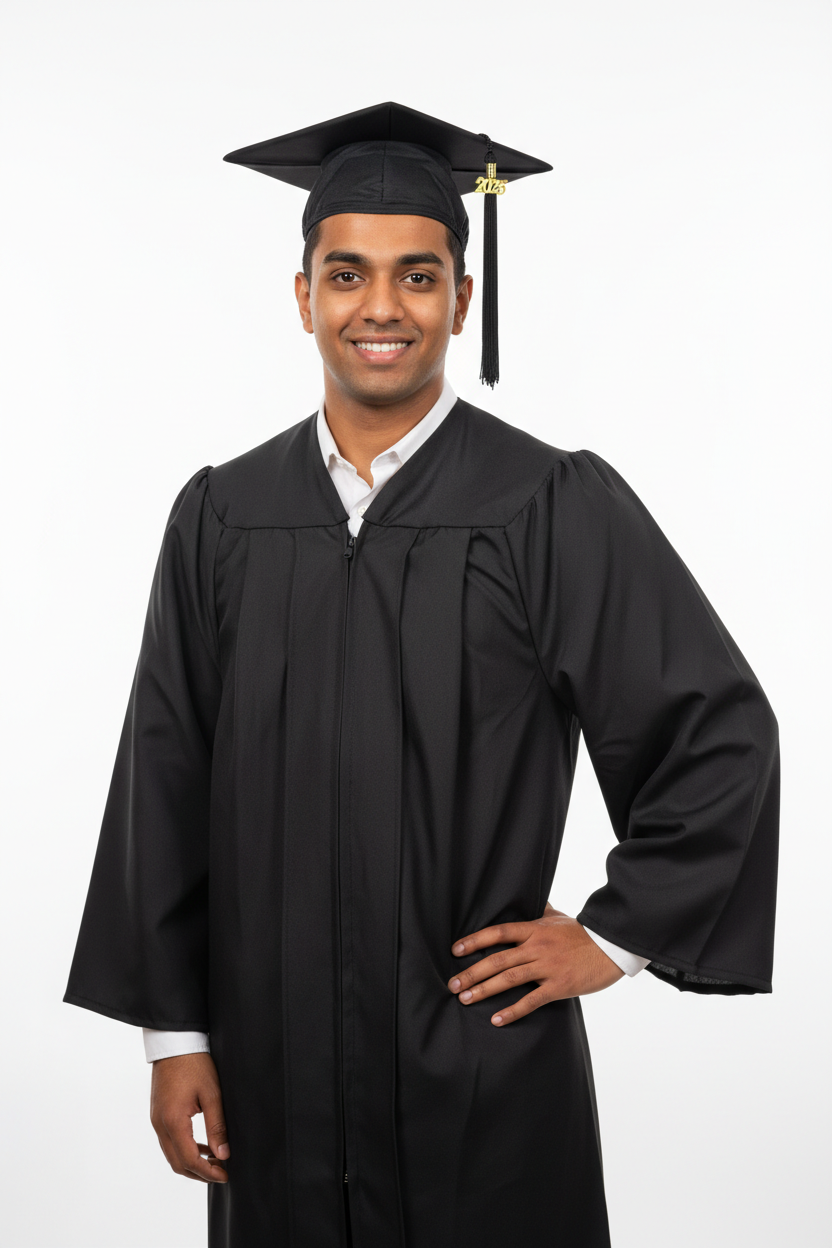 University of Maryland Matte Black Cap Gown